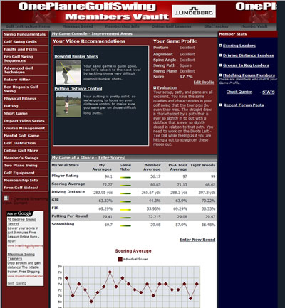 golf game improvement tracker software