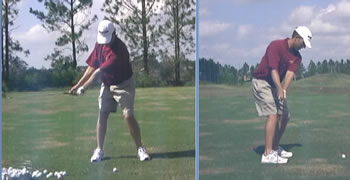 professional golfer swing