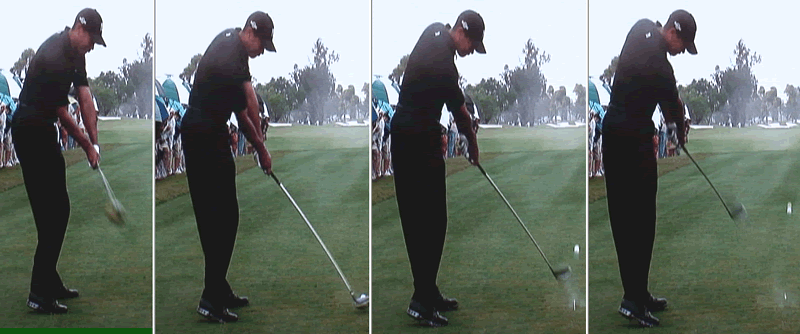 tiger woods swing sequence. Tiger Woods right hand release